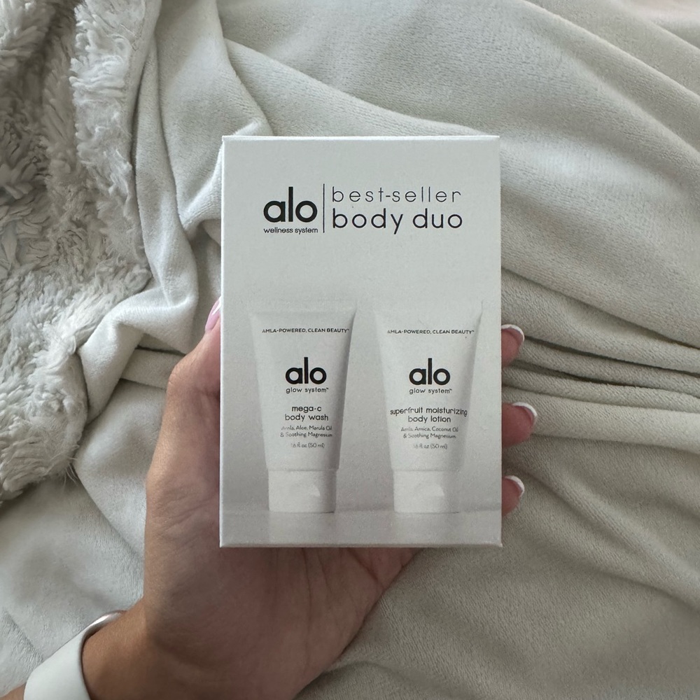 Alo yoga body wash and body lotion duo